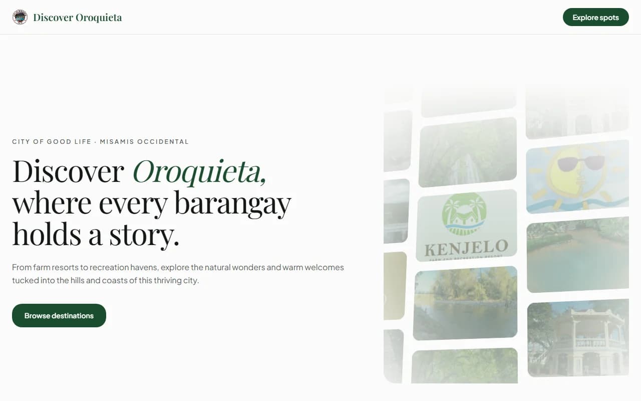 Discover Oroq live site screenshot